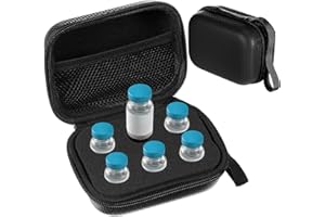 Teenyyou 6 Slots Insulin Peptide Fridge Carrying Case Vial Holder Storage Protector Bag, Fits Standard 10ml Vials, Insulin Cooler Travel Kits Case Organizer Diabetes Protector(Black)