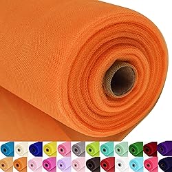 Orange Tulle Fabric Roll Spool Bolt