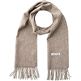 linişte 100% Wool Scarf - Men and Women Winter Warm Soft Luxurious Solid Colors Gift Box