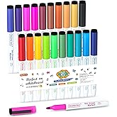 Shuttle Art Magnetic Whiteboard Markers, 20 Pieces Fine Tip and Eraser, Dry Erase Whiteboard Markers, for Writing on Whiteboa
