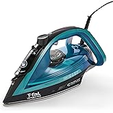 T-Fal Ultraglide Steam Iron for Clothes Durilium Soleplate, Precision Tip, Anti-Drip, Auto-Off 1800 Watts Ironing, Steaming F