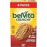 belVita Breakfast Bars Biscuits, Cinnamon Brown Sugar, 8 Packs | 4 Biscuits Per Pack, Made with Real Cinnamon, No High Fructose Corn Syrup, Artificial Flavors, Colors or Sweeteners