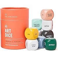 Two Tumbleweeds Art Dice - Drawing & Painting Game for Adults, Artists & Teachers - Set of 9 Dice for Creative Inspiration - 