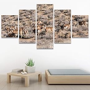 SIGNWIN 5 Panel Canvas Wall Art Modern Art...