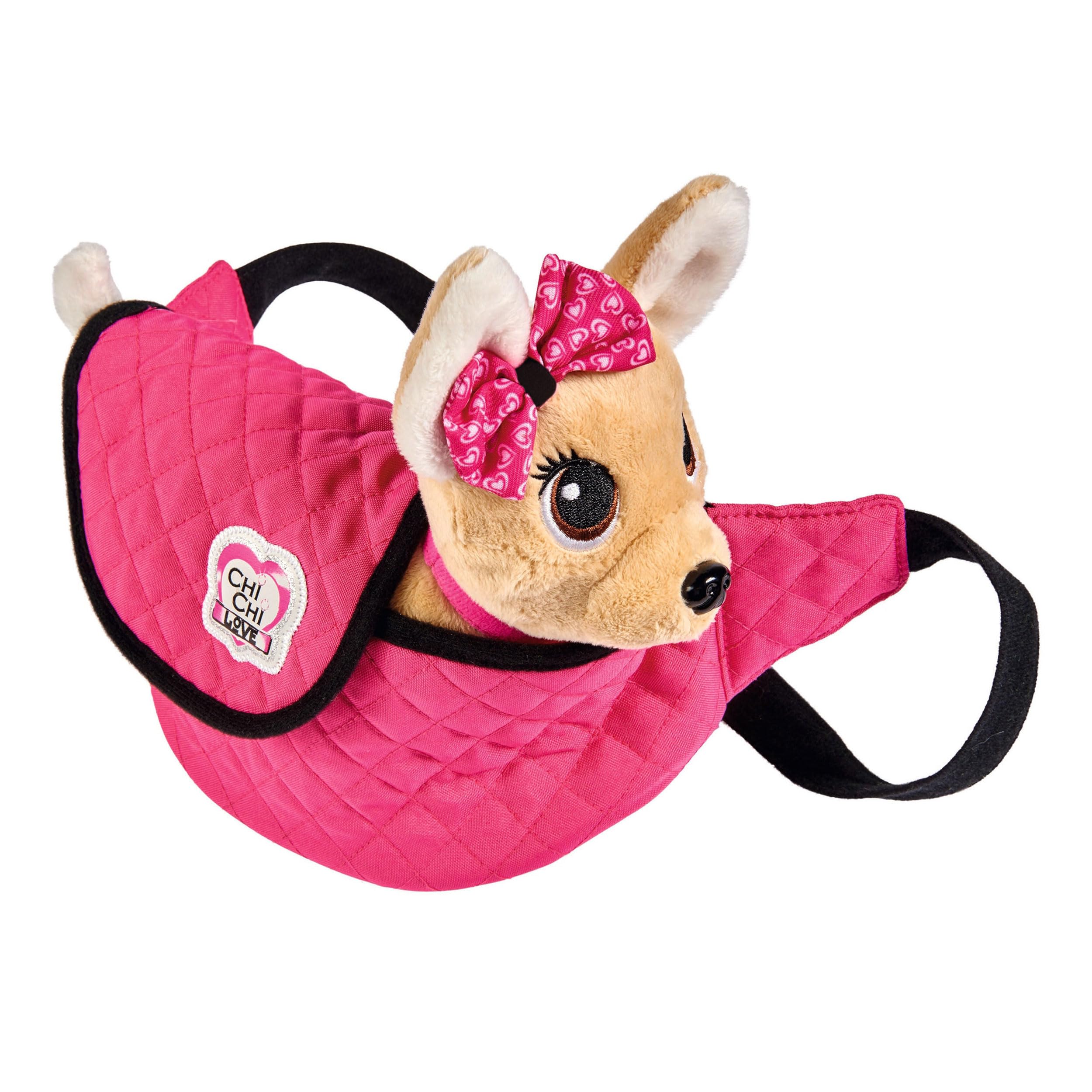 Simba 105893494 Chichi Love Street Chihuahua Plush Dog in a Trendy Bum Bag, Adjustable Strap