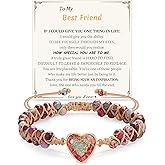 Sistble Gifts for Daughter Granddaughter Valentines Day Gifts for Her To My Mom Grandma Wife Girlfriend Sister Jasper Heart Bracelets Birthday Anniversary Christmas Stocking Stuffers Jewelry for Women