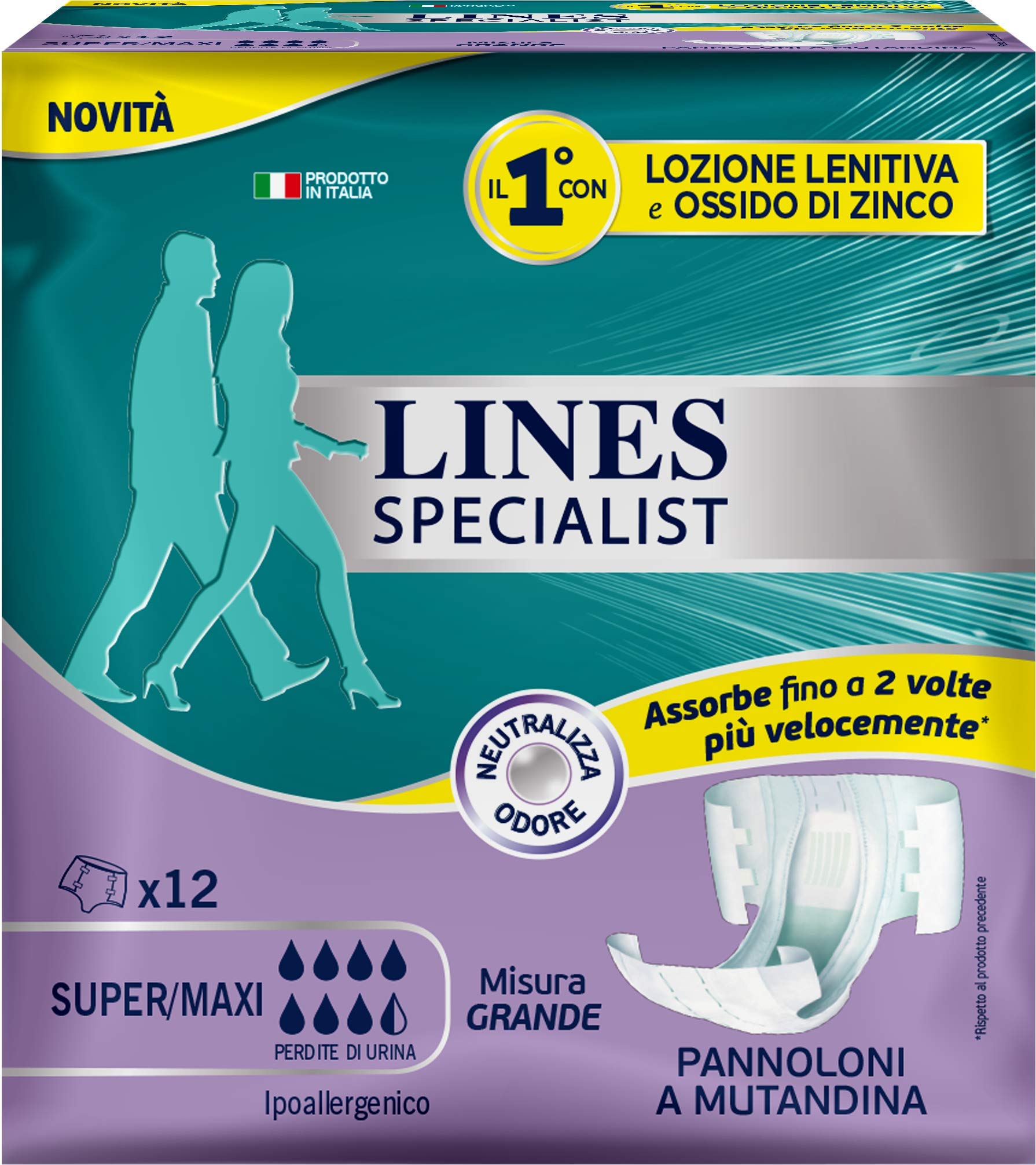 Lines Specialist Panty Diaper, Large Size, Pack of 12 Pieces