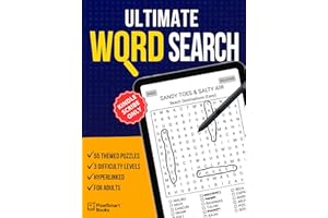Ultimate Word Search (Kindle Scribe Only): 50+ Themed, Hyperlinked Puzzles Across Multiple Difficulty Levels — Just for Adult