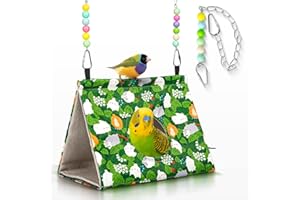 CZPET Bird Nest Budgies Hanging Hammock Bird Nest Summer Breathable Bird House Plush Shed Hut Parrots Love Birds Parrot Love Nest Medium