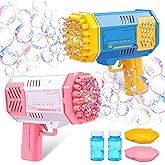 Sloosh 2 PCS Bubble Machine, Bazooka Rocket Shape Bubble Gun Toy for Kids Ages 4-8, Gifts, Adults, Party Favors, Summer, Wedding, Easter