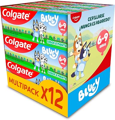 Kids Bluey, Pasta Dientes Infantil Menta 6+ Años, 12x50 ml