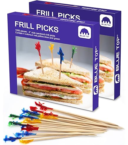 Amazon.com | 4 Inch Wood Frill Picks Toothpicks,2800 Pcs Club