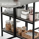 MondeeR Folding Dining Table Grey 120x80x75 cm Extendable with Storage Shelves view 7