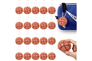 Simgoing 15 Pcs Basketball Keychain Gift Bulk Mini Plush Ball Prizes Funny Sports Players Team Party Favors Gifts for Group