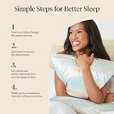 Kitsch Satin Pillowcase with Zipper Standard Queen 2 Pack Aura view 7