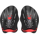 Hianjoo Swimming Hand Paddles for Junior and Adult, Power Strength Train Swim Paddles for Lap Swimming with Adjustable Straps, Swim Fins Pool Exercise Accessories for Novice and Professional Use