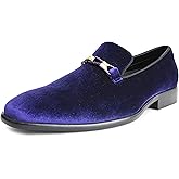 Amali Aller, Mens Casual Shoes - Loafers Men Slip on Shoes - Man Made Velvet Men's Slippers with Metal and Knitted Buckle - Mens Tuxedo Shoes