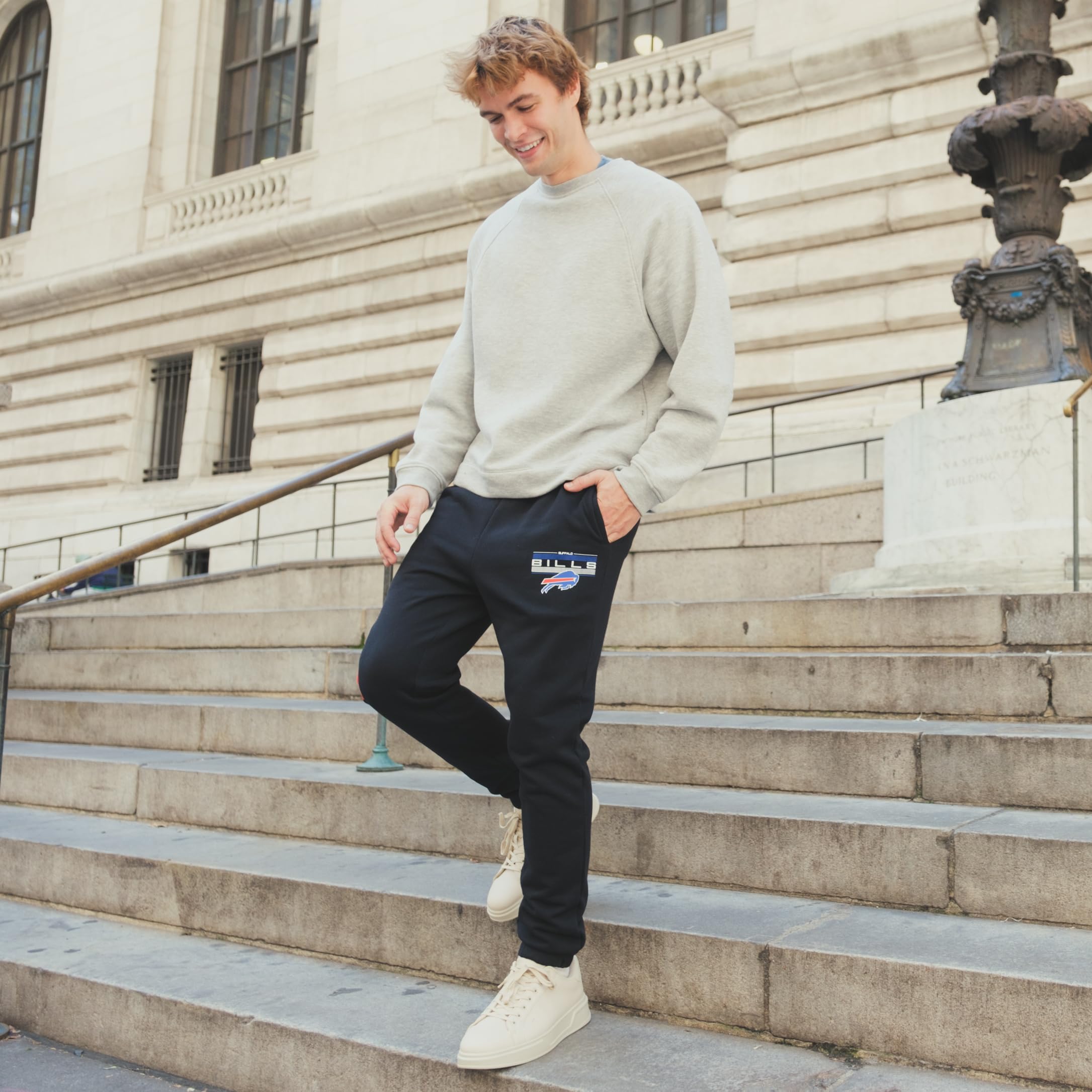 Ultra Game NFL Official Adults Super Soft Game Day Jogger Sweatpants - Unisex, Kansas City Chiefs, Black, Small