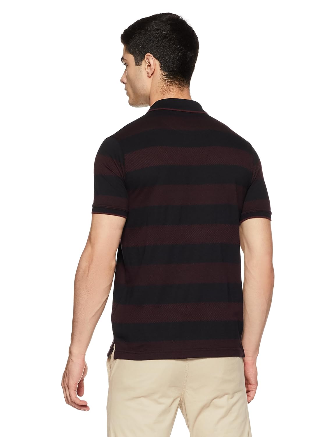 peter england men's plain regular fit cotton polo