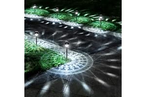 HNES Super Bright 2 in 1 Solar Lights Outdoor Waterproof, Auto On/Off Dusk to Dawn Garden Solar LED Pack 10 Decorative for Yard, Landscape, Walkway