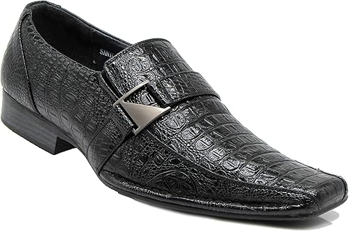 crocodile print loafers
