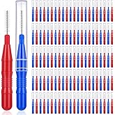 ROADPLUM 120Pcs Interdental Brushes 2 Sizes, 360° Bendable Soft Bristles Braces Brush Dental Brushes Between Teeth Gum Interd
