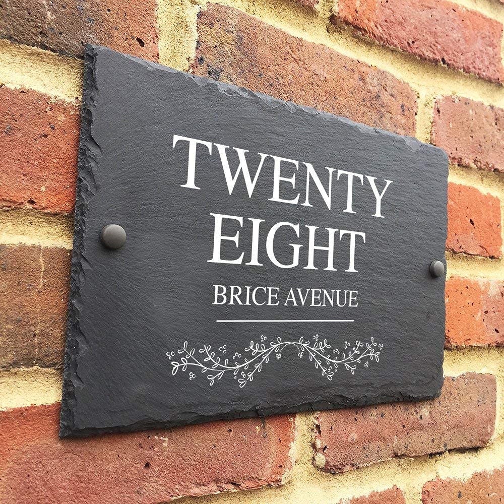 Bespoke Slate House Signs Handmade Custom Door Number Wall Plaque