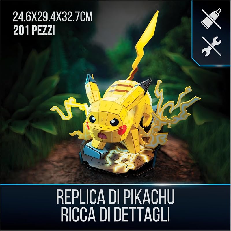 , Pokémon Pikachu, Kit di Modellismo 3D, Puzzle per Adulti, 12+
