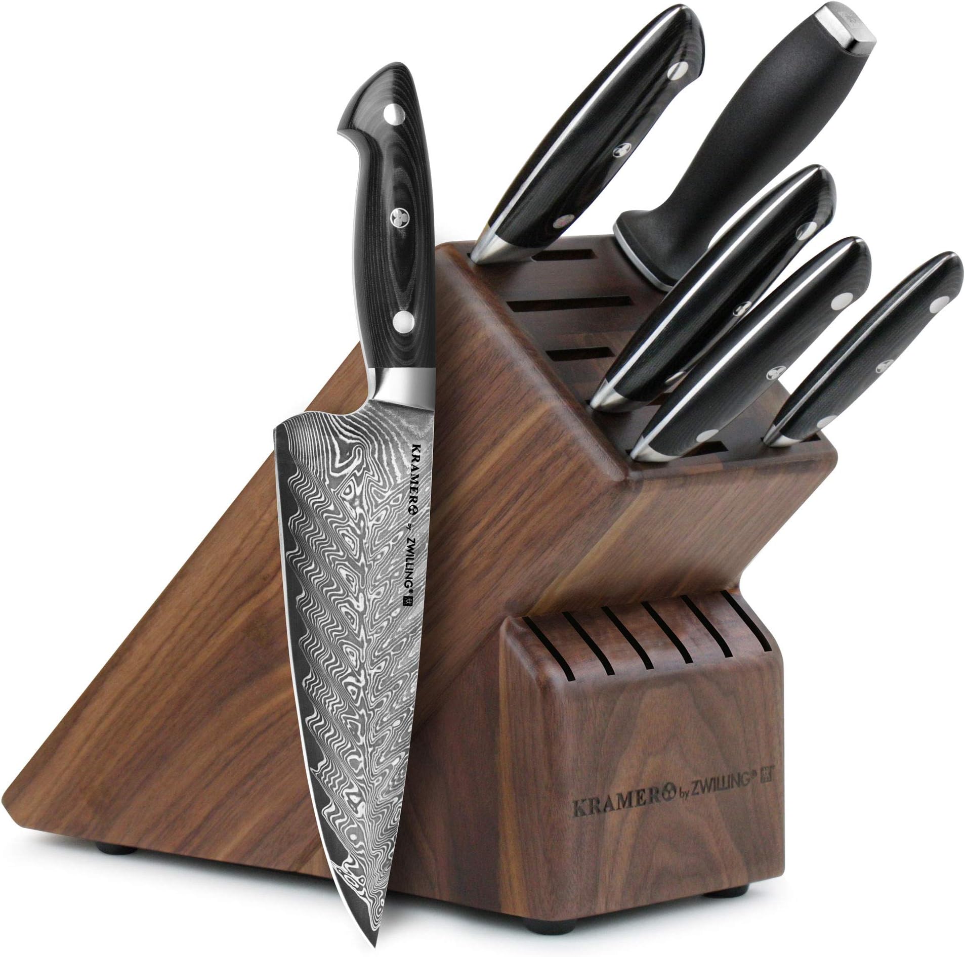 Kramer Euroline Stainless Damascus Collection 7 Piece Knife Block Set
