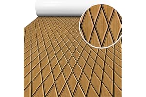 Hzkaicun Boat Flooring EVA Foam Boat Decking Sea Deck Boat Flooring Self-Adhesive Faux Teak Marine Boat Decking Non-Slip Mat for Boat Deck Yacht Motorboat Fishing Boat Surfboard Kayak 94x44/28/16