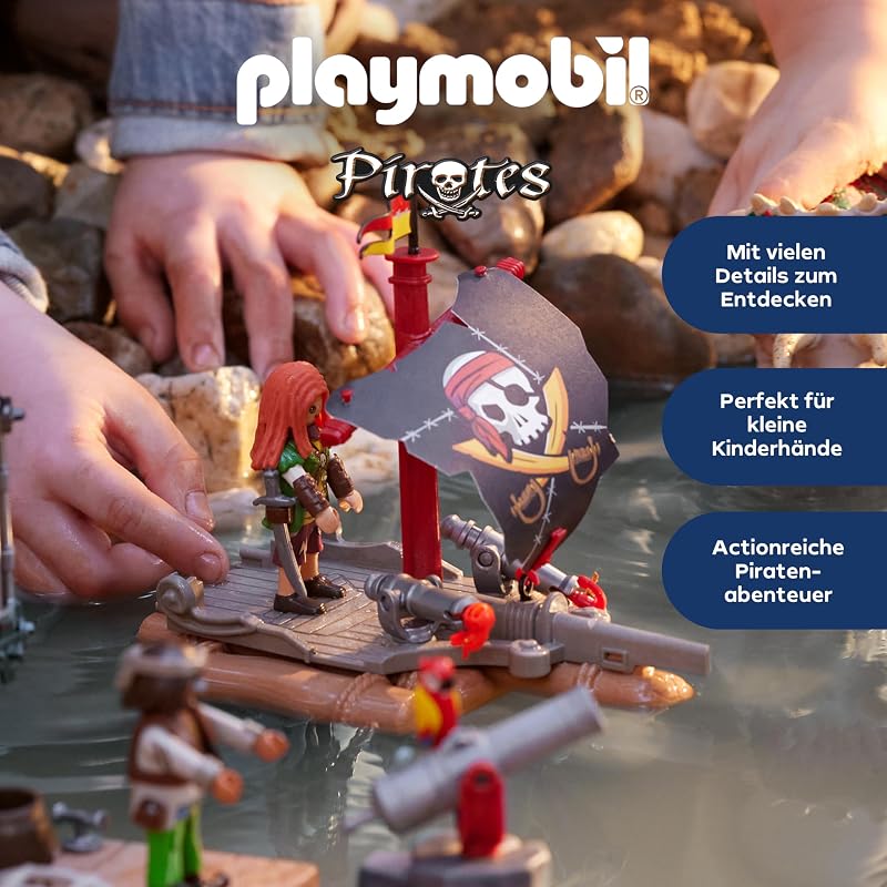 | Pirates | Schatzbergung auf Piratenfloß | Piratenspielzeug | Piratenfigur | Spielzeug für Kinder ab 4 Jahren | 71794