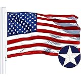 G128 - American USA US Flag 6x10 ft Embroidered Stars Sewn Stripes Brass Grommets (6X10 FT, US Flag)