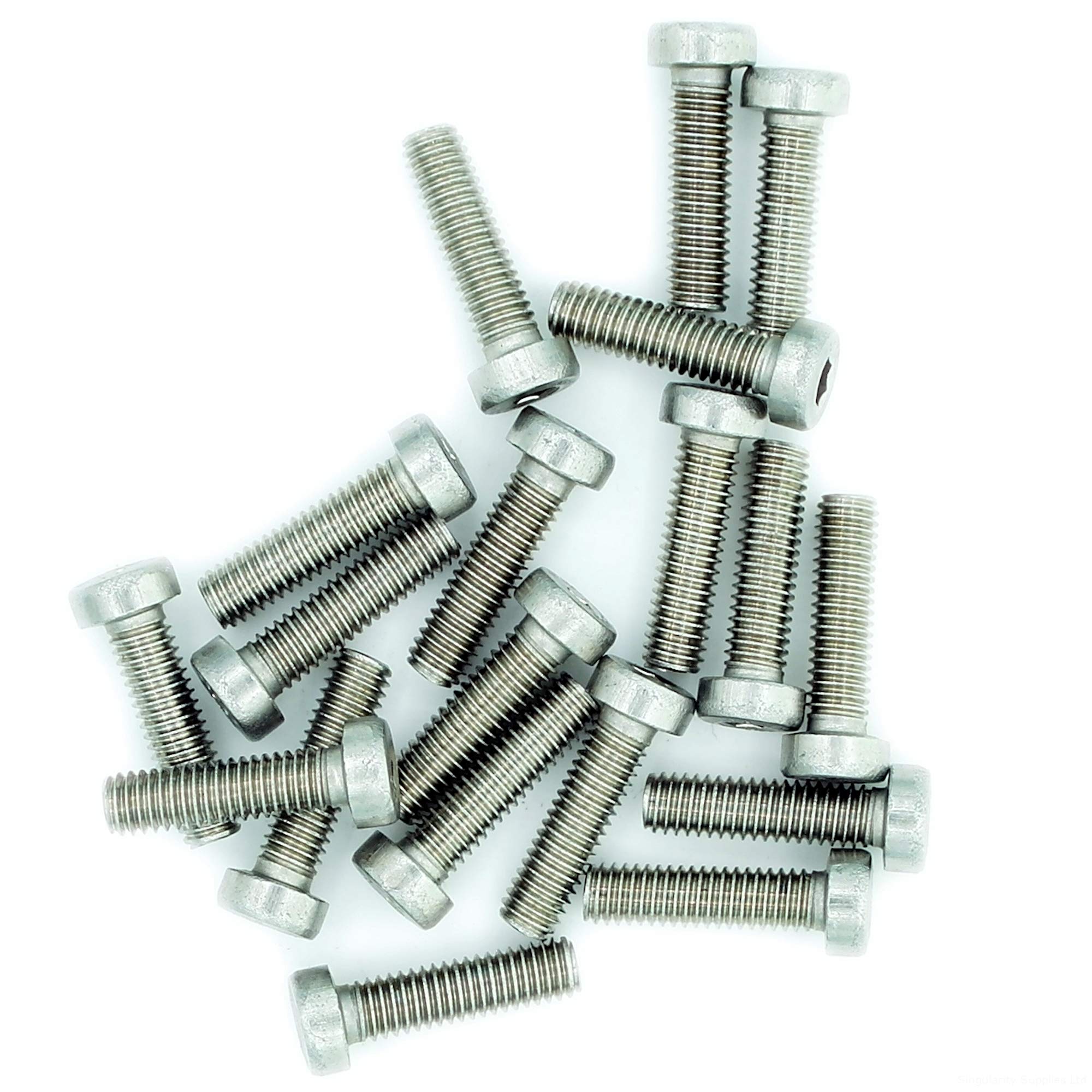 M5 (5mm x 22mm) Hex Socket Cap Screw (Bolt) (Low Head) - Stainless Steel (A2) (Pack of 20)