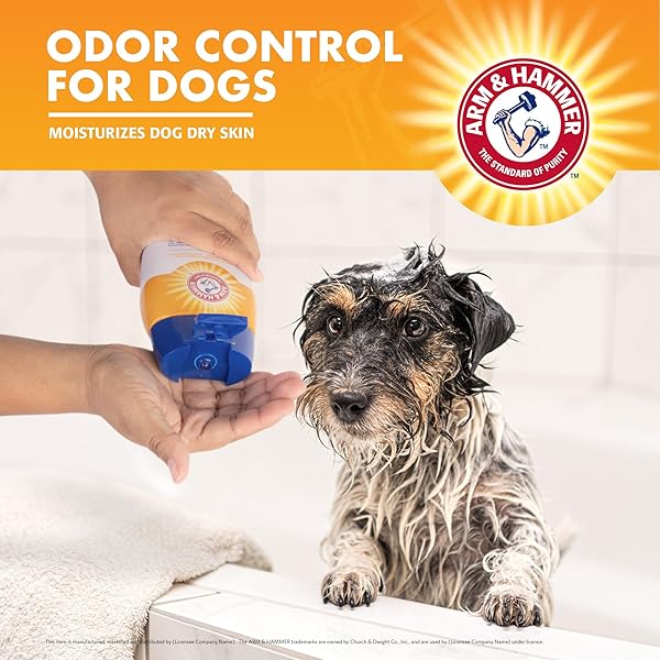 ARM & HAMMER DEODORIZING DOG SHAMPOO WITH BAKING SODA FOR ODOR CONTROL, TEARLESS MOISTURIZING FORMULA FOR SENSITIVE SKIN, FRESH KIWI BLOSSOM SCENT, SAFE FOR DOGS AND PUPPIES, 20 FL OZ