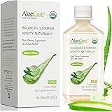 AloeCure Pure Aloe Vera Juice USDA Certified Organic, Natural Flavor Acid Buffer, 500ml Bottle, Processed Within 12 Hours of 
