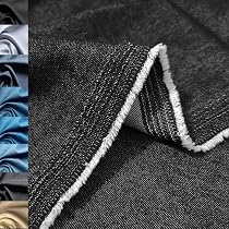 Amazon.com: 1-Yard 8 oz Gray Black Denim Fabric for Sewing ...