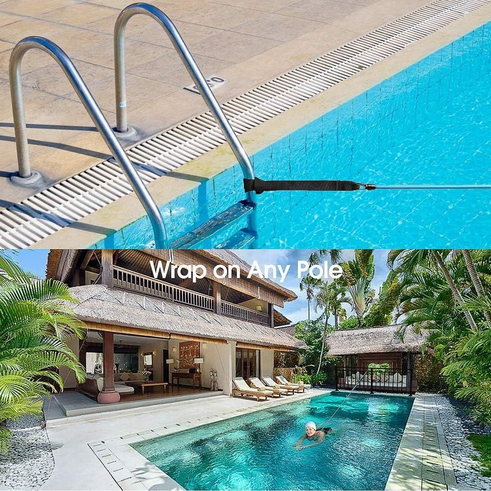 Swim Training Belts Swim Bungee Cords Resistance Bands Swim Tether Stationary Swimming, Swim Harness Static Swimming Belt （6mm 10mm 4M）-Blue: Sports & Outdoors