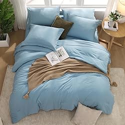 WRENSONGE Blue Queen Comforter Set, 7 Pieces Soft