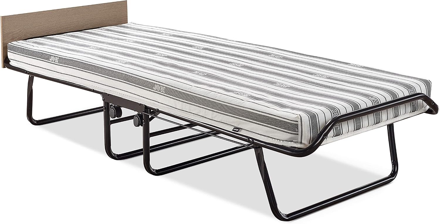 JAY-BE Supreme Automatic Folding Bed with Rebound e-Fibre Mattress - Single, Black