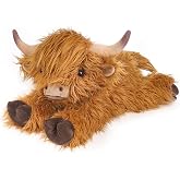 25" | 4.5 Pounds Highland Cow Weighted Stuffed Animals for Kid Adult, Microwavable Stuffed Animal Unscented, Cute Coolable Heatable Weighted Plush Warm Gifts for Christmas Birthday, Large Highland Cow