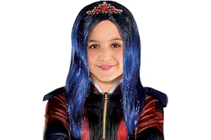Party City Descendants 3 Evie Wig Halloween Costume Accessory for Girls, One Size, Includes Attached Tiara