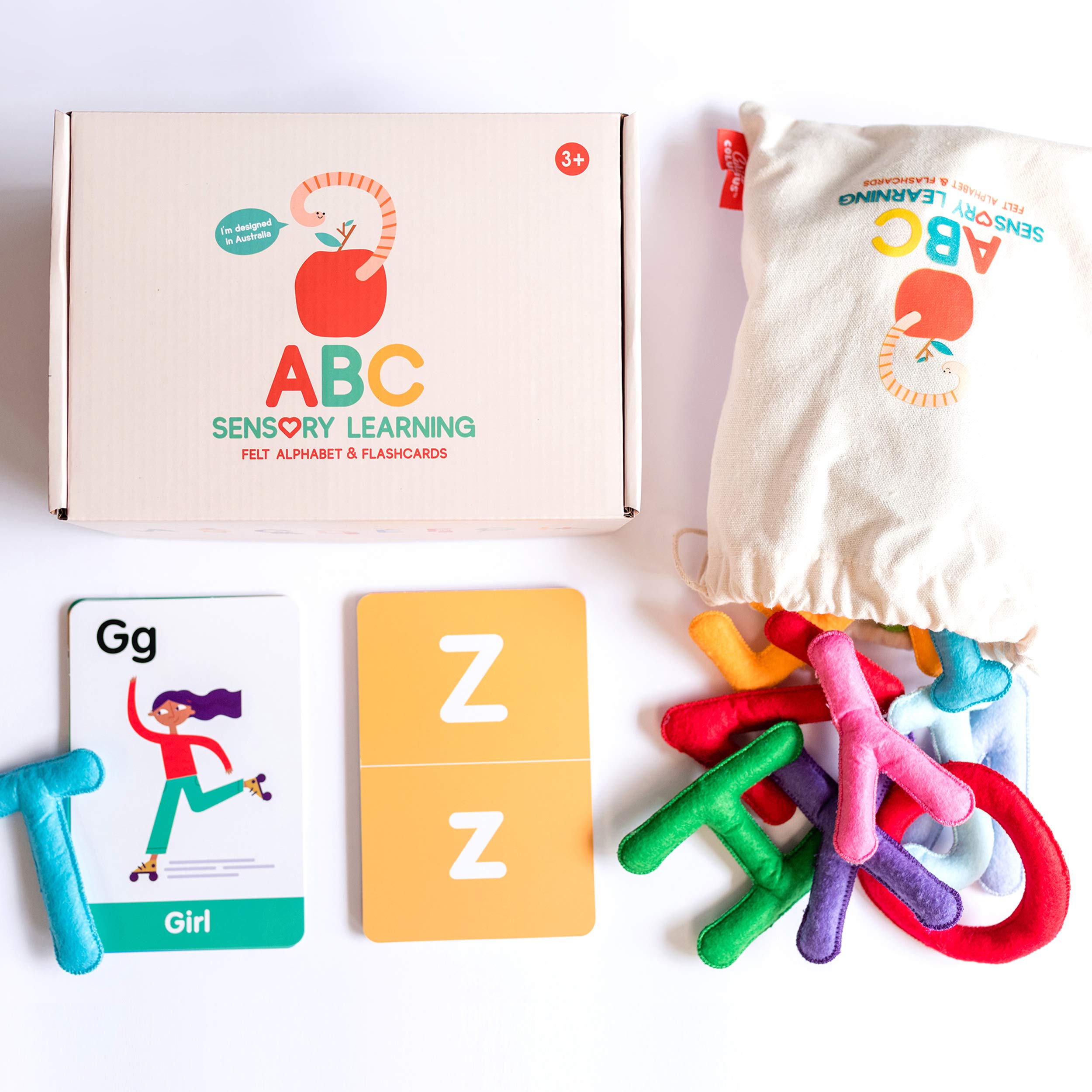Buy Curious Columbus Felt Uppercase Letters and ABC Flash Cards Large