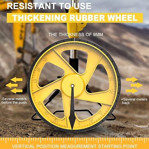 DEKOPRO 4-Inch Measuring Wheel – Mechanical Distance Measurer Up To 9,999 Ft, With Carrying Bag