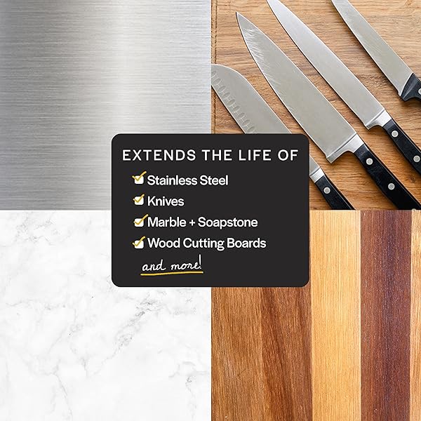 THIRTEEN CHEFS MINERAL OIL – 12OZ FOOD GRADE CONDITIONER FOR WOOD CUTTING BOARD, COUNTERTOP & BUTCHER BLOCK, LUBRICANT FOR KNIFE OR MEAT GRINDER – SAFE USP FINISH ON MARBLE, SOAPSTONE