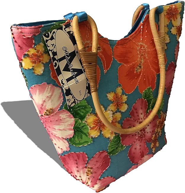 Indonesian Bali Styled Beaded Hand Bag, 100 Rayon, Handmade in