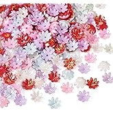 10mm Flower Acrylic Bead Caps Cheriswelry 250Pcs 8-Petal Colorful Flower Spacer Beads End Caps for Bracelet Earring DIY Crafts Jewelry Making