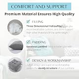 HAMO 4x Chair Seat Pads 38x38 cm Grey Tufted Anti Slip Cushions view 3