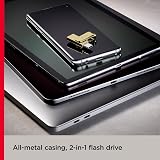 SanDisk 128GB Ultra Dual Drive Luxe USB C Flash Drive Type C A Metal Gold 400MBs view 2