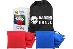 TAILGATING GMALL Cornhole Bags Set of 8 Regulation Professional Corn Hole Bean Bags Weather Resistant for Tossing Adults Yard Game