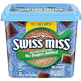 Swiss Miss Milk Chocolate Flavored No Sugar Added Hot Cocoa Mix, Hot Cocoa Bar Supplies, 13 oz. Canister